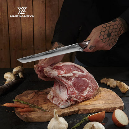 Waterboss,Japanese Sushi Chef Knife Salmon Knife Slicer Razor Sharp Sashimi Watermelon Knives, 5Cr15mov Stainless Steel Sashimi Yanagiba Knife, Maple Handle, 11.8inch (300mm)