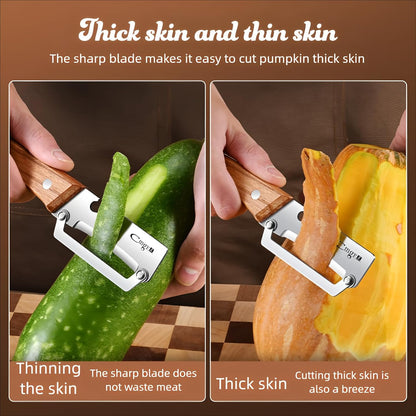 Multifunctional Vegetable Peeler with Stainless Steel Blade and Bottle Opener - Ideal for Veggie Potato Carrot and Apple Peeling