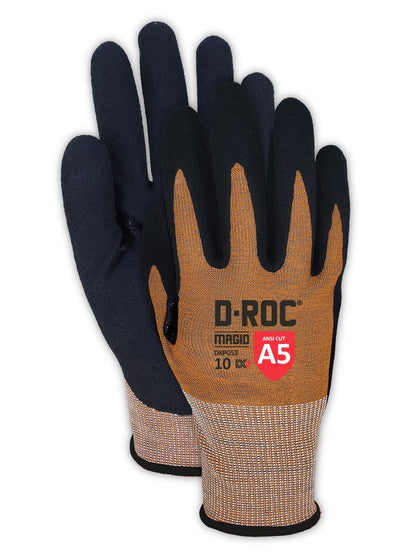 MAGID D-ROC ANSI A5 DX+ Technology VersaTek Grip Work Gloves, 1 Pair, Size 10/XL, DXPG53