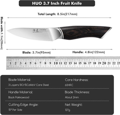 SHANGDAO 7 Inch Japanese Santoku Chef Knife, VG10 Stainless Steel Kitchen Cooking Knife with Pakkawood Handle Gift Box