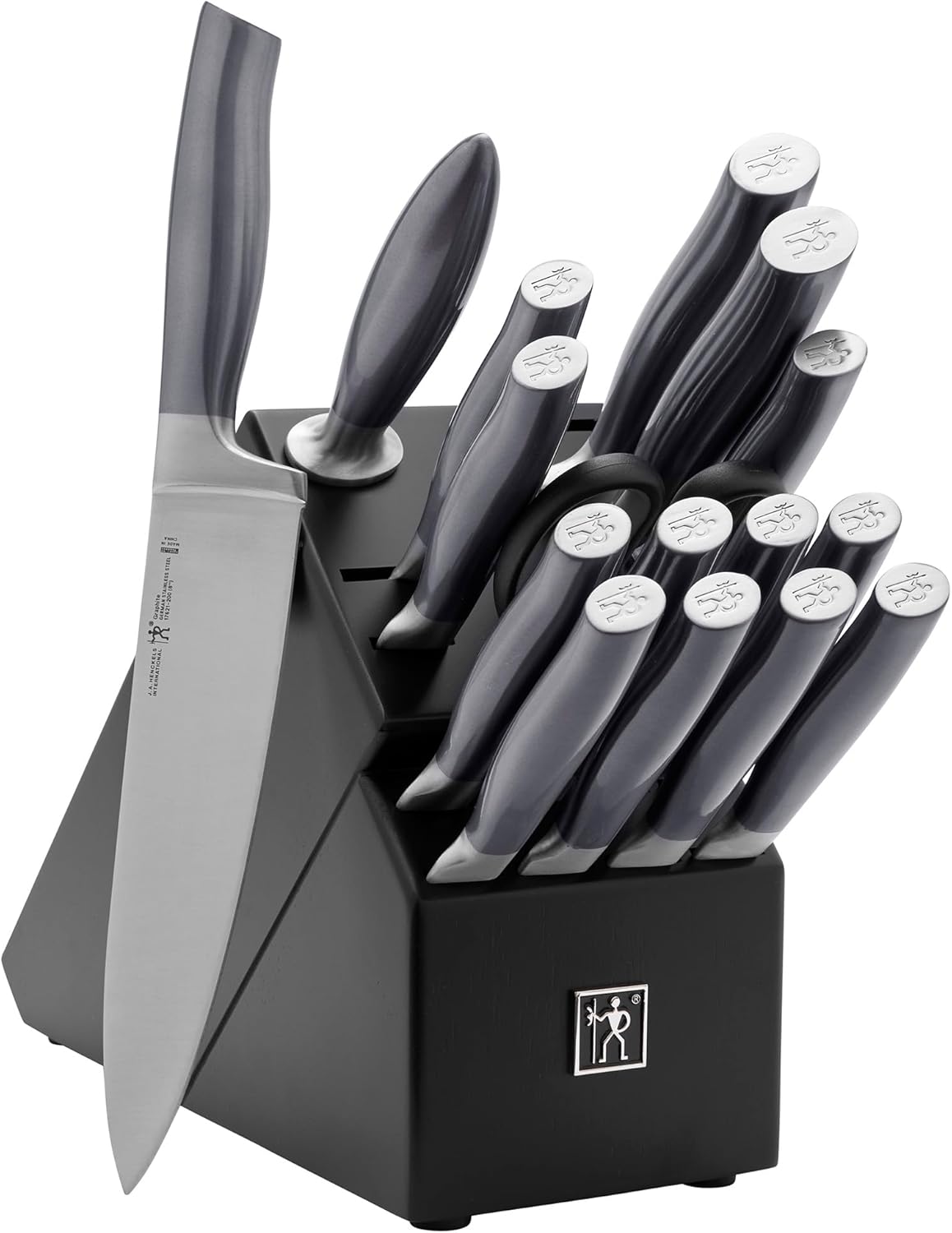 Silvercap 14 Piece Knife Block Set, Black