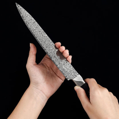 zayiko Limited Edition Copper Damascus Chef’s Knife – 8.3" Kiritsuke Blade | Damascus Steel with VG10 Core & Copper Texture | Maple Wood Handle | Professional Kitchen Knife in Gift Box
