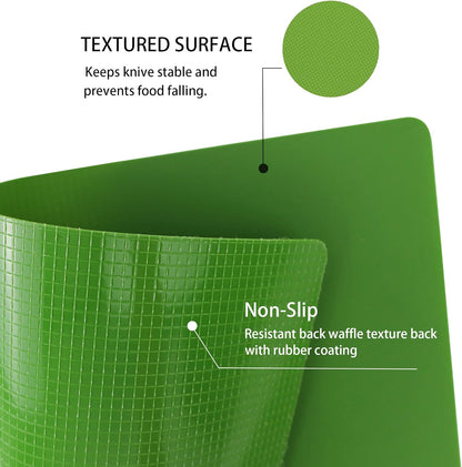 ZVP Flexible Plastic Cutting Board Set of 5 Gradient Color, Colorful Chopping Boards, BPA Free Mats, Non-Slip, Dishwasher Safe, 15x12 Inch, Gray Neutral Colors