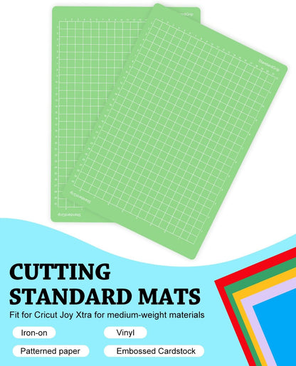 UCEC 10 Pack Cutting Mat Compatible with Joy Xtra, 8.5x12in Standard & Light Grip Reusable Cutting Mat, Adhesive Sticky Non-Slip Durable Cut Mats Replacement for Sewing Quilting and Craft