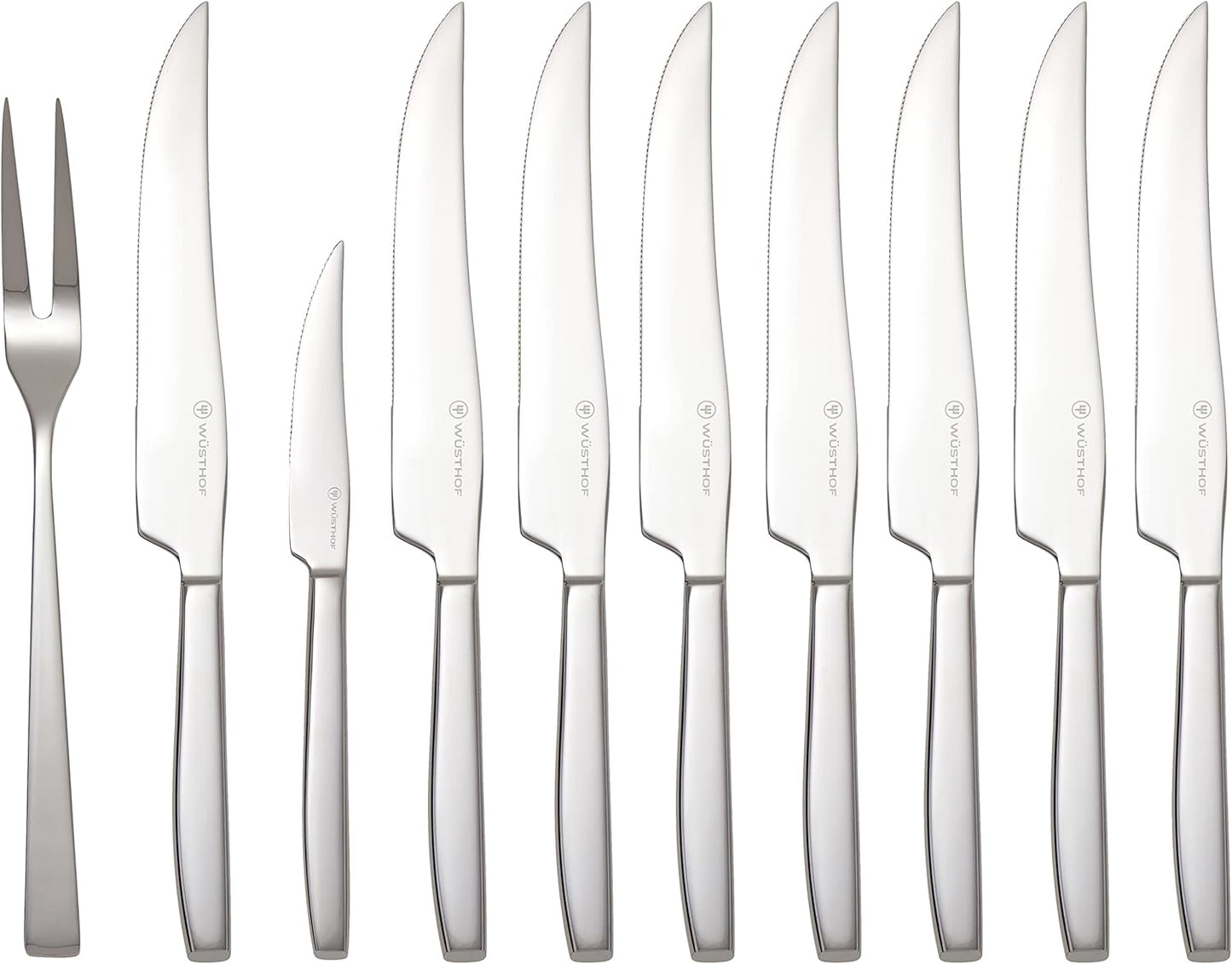 WÜSTHOF 8-Piece Stainless Mignon Steak Knife Set, Silver