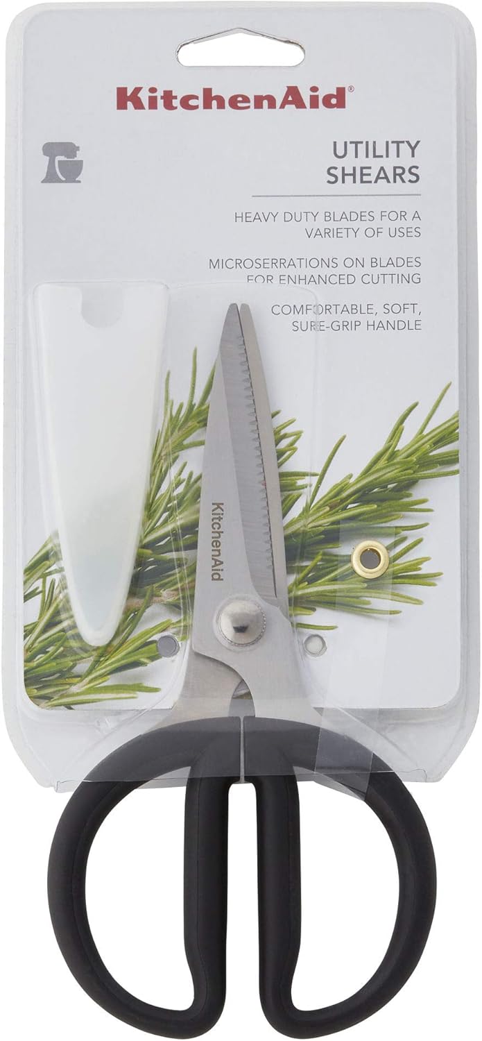 KitchenAid KQ351OHOBA Universal Stainless Steel Shears, Utility, Black