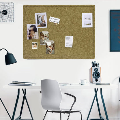 Lightomorrow Bulletin Board, 36 x 24 inches Felt Board - Decorative Pin Board, Cork Board Alternative for Wall, 3' x 2' Foldable Self-Adhesive Vision Board Prayer Board with 20 Pushpins - Black
