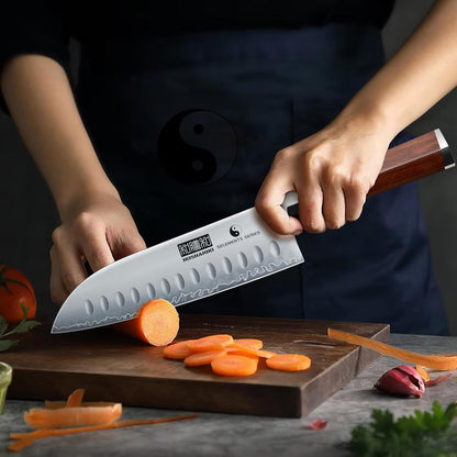 HOSHANHO Chef Knife 8 Inch, Japanese High Carbon Steel Kitchen Knife Ultra Sharp Cooking Knife, Professional Chef's Knife with Ergonomic Red Sandalawood Handle