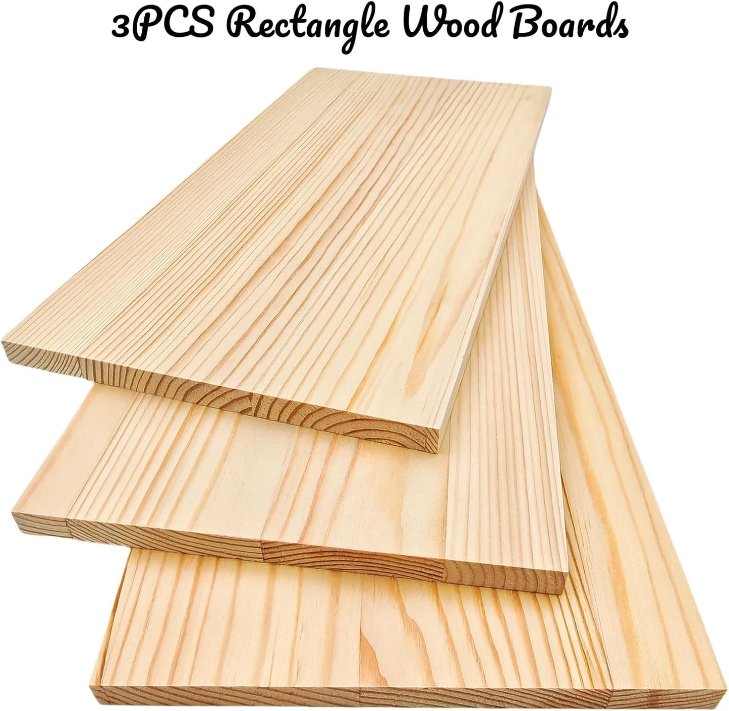 4PCS Rectangle Wood Boards Unfinished Wood Blocks for Crafting, 8x6x1in Blank Whittling Wooden Blocks for Wood Carving,Painting & Burning