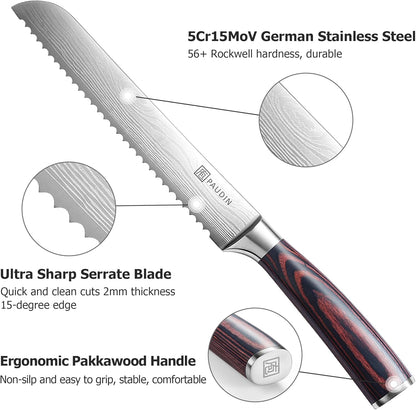 PAUDIN Boning Knife 6 Inch, Super Sharp Fillet Knife, German High Carbon Stainless Steel Deboning Knives, Professional Boning Knives for Meat Poultry Chicken, Pakkawood Handle with Gift Box