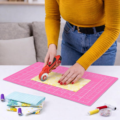 DIYSELF Cutting Mat 8in×6in, Self Healing Cutting Mat, A5 Rotary Cutting Mats for Crafts Sewing Hobby Fabric Project, 5-Ply Craft Cutting Board Double Sided, Craft Mat, Matting & Mounting Materials