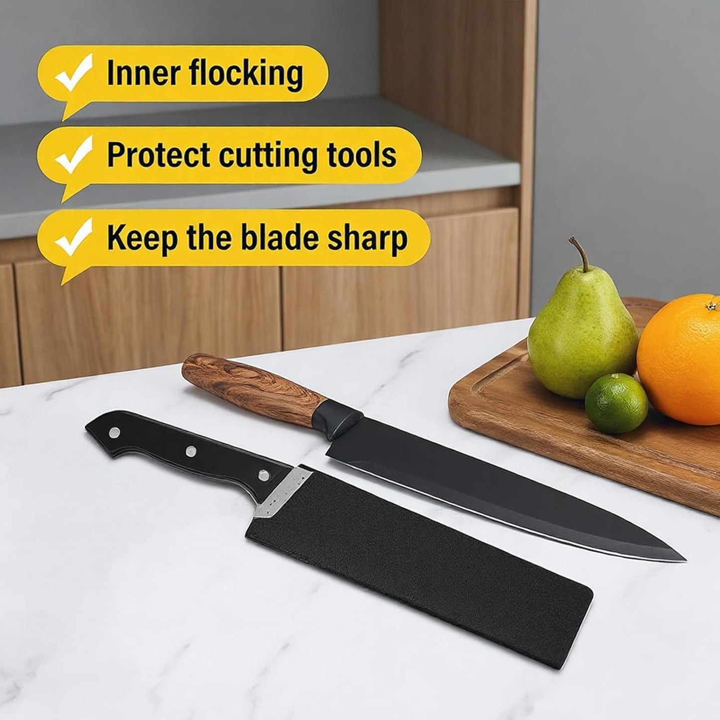 Knife Cover Sleeves Universal Knife Case Cover Professional Knife Sheath Knife Edge Guard Blade Protector Waterproof Kitchen Storage Supply for 8 inch Chef Knife Home Kitchen Travel Protection
