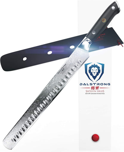 Dalstrong Shogun Series 12" Slicing & Carving Knife - Granton Edge Bundled with the Shogun Series 6" Boning Knife Gift Set- Japanese AUS-10V - BBQ Knife Bundle