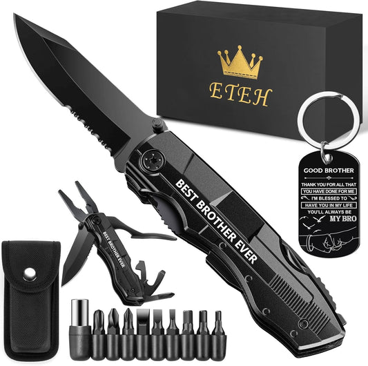 Gifts for Men Him Dad Boyfriend,Multitool Pocket Knife for Men,Anniversary Christmas Gifts for Birthday,Hiking Camping Knife with Screwdrivers Pliers Bottle Opener