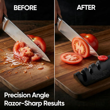 USELUCK Electric Knife Sharpener, Professional 3-Stage High-Grit Diamond Sharpening System for Precision Grinding, Sharpening,Polishing, Designed for Straight & Ceramic Kitchen Knives