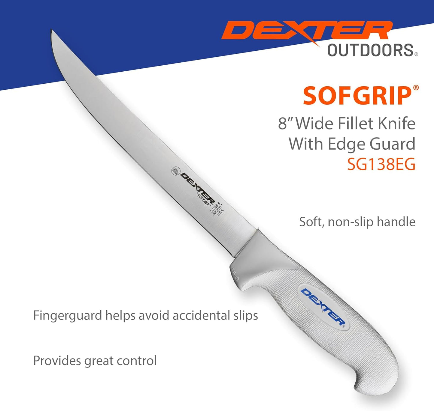 Dexter Outdoors 6" SOFGRIP Fillet Knife | Includes Edge Guard