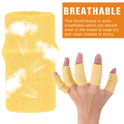 10 Pcs Black Finger Sleeves, Breathable Finger Brace, Compression Support for Arthritis, Thumb Splint for Relief Support Protector and Reliving Pain