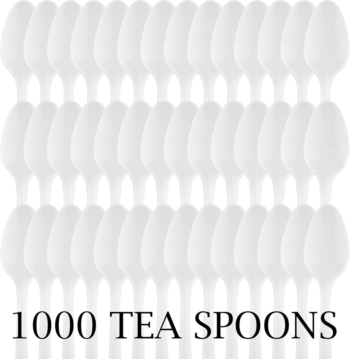 PLASTICPRO Cutlery Plastic Knives Medium Weight Disposable Silverware White (1000 Count)