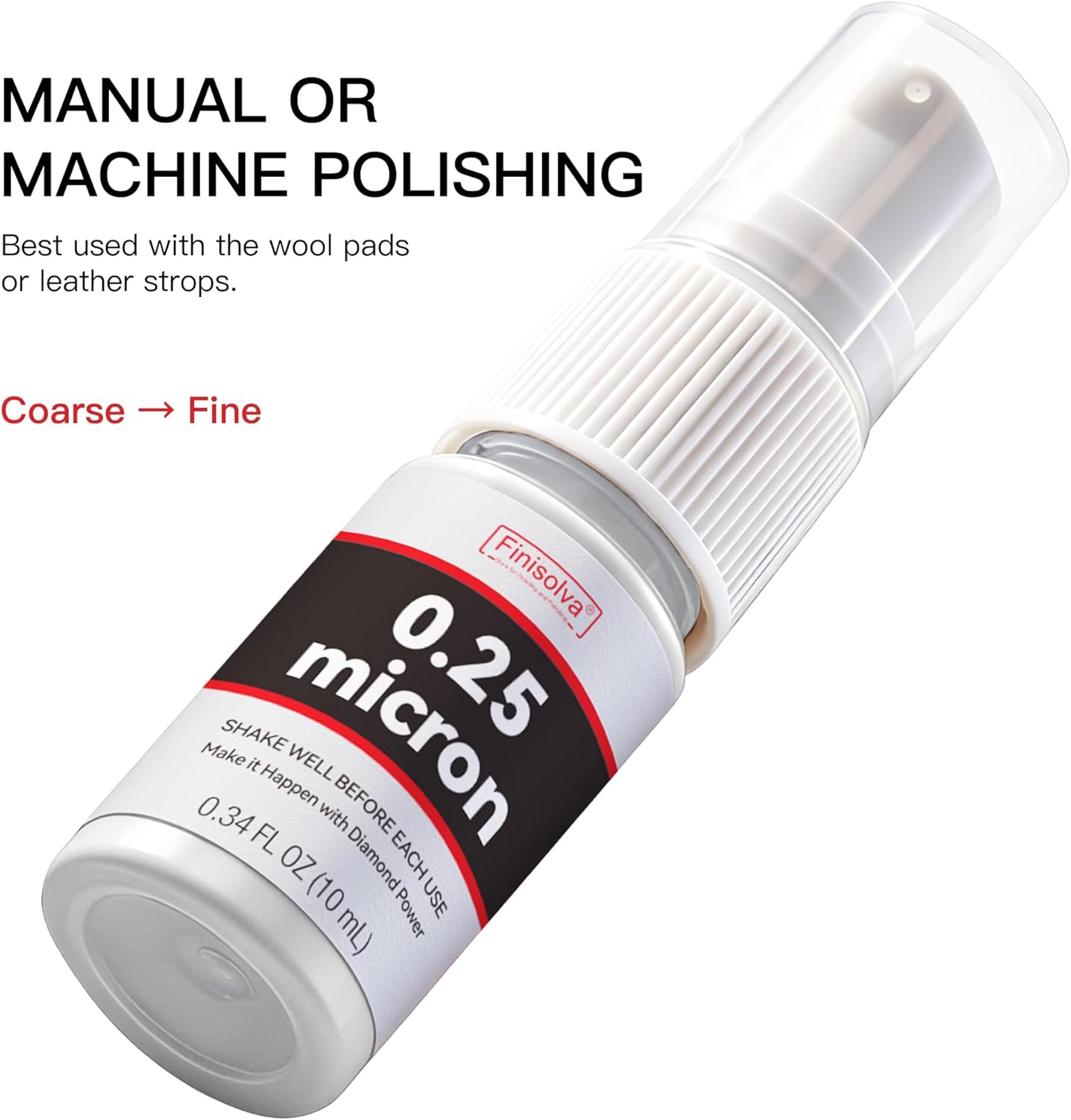 2 Micron Diamond Emulsion, 0.34 FL OZ 10 ML Diamond Stropping Compound for Knife Sharpening Leather Strops, Wool Pads & Polishing Cloths, Suspension for Knives, Tools, Metal, Glass, Ceramic & Stone