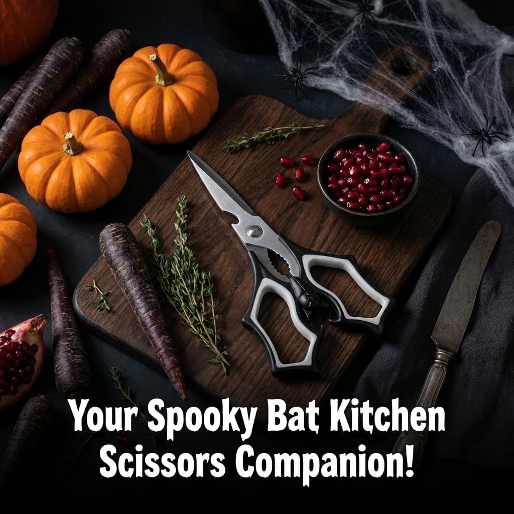 Halloween Kitchen Scissors Gothic Decor: Halloween Decorations Gothic Kitchen Bat Scissors Spooky Tool Cute Design Halloween Decor Gifts