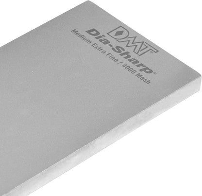 DMT DMTD8ME/EE Dia-Sharp Bench Stone Diamond Knife Sharpener, Medium X-Fine/XX-Fine Grit (4000/8000), Non-Slip Diamond Sharpening Stone for Blades & Tools, 8" x 3" x 0.38"