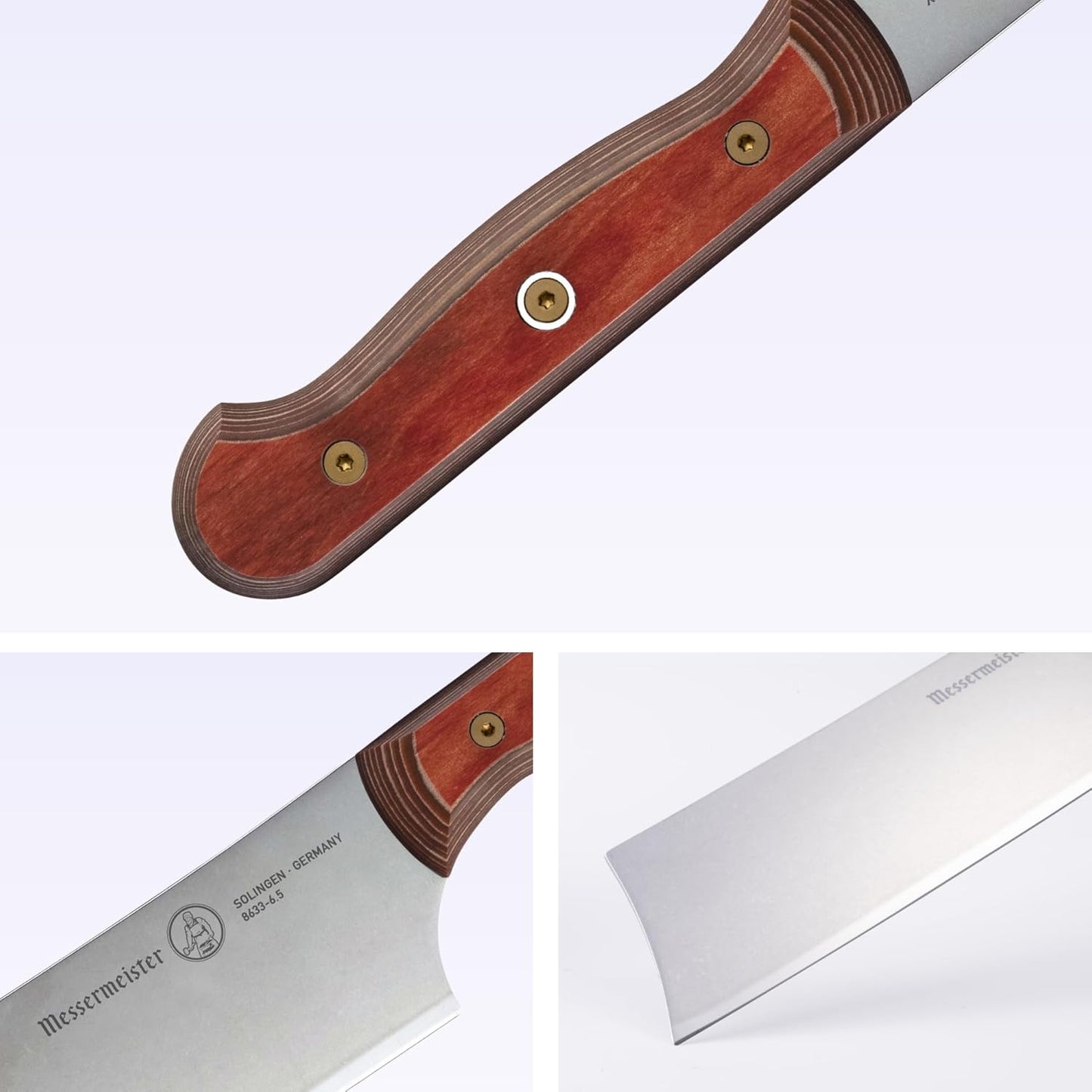 Messermeister Custom 6.5” Nakiri Knife, Black - X50 German Stainless Steel - Rust Resistant & Easy to Maintain - Made in Solingen, Germany