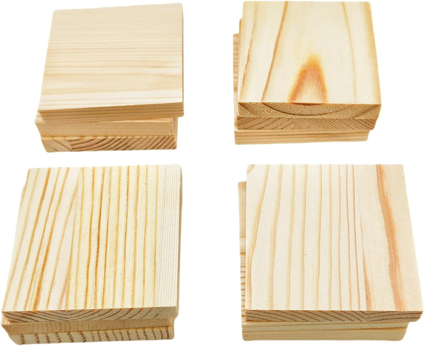 6PCS Unfinished Wood Square Blocks for Crafts, 6x6x1in Blank Wooden Squares Pine Wood Boards for Carving,DIY Wood Coasters,Painting & Burning