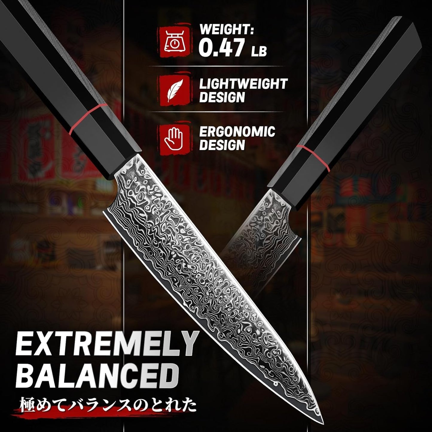 TIVOLI Japanese Gyuto Knife 10 Inch– VG-10 Damascus Chef Knife with Razor Sharp Blade and Ergonomic Olive Wood Handle, Ideal for Meat, Vegetables & Daily Cooking