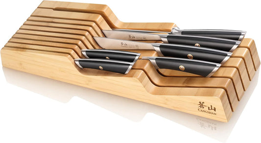 Cangshan ELBERT Series German Steel Forged 7-Piece In-Drawer Set, Bamboo (White)
