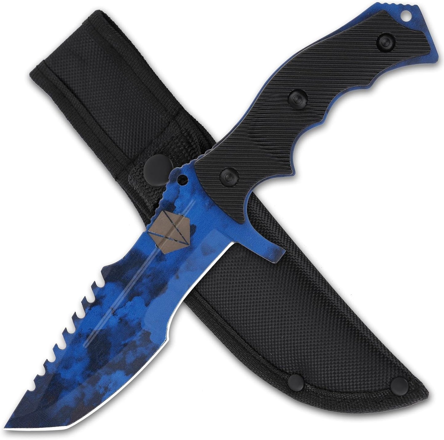 REAT Fixed Blade Knife with Sheath, 4.1" 440C Steel Blade with Full Tang Design,Ergonomic ABS Plastic Handle, EDC Sharp Hunting Knife,Tactical Knife for Camping,Survival,Bushcraft,Hiking