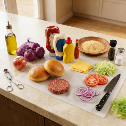 ZENFUN 30 Pc Plastic Cutting Board Mats, Flexible Clear Cutting Mats 15 x 12 In, Kitchen Cutting Board Sheets Frosted Placemats BPA-Free, Non-Porous