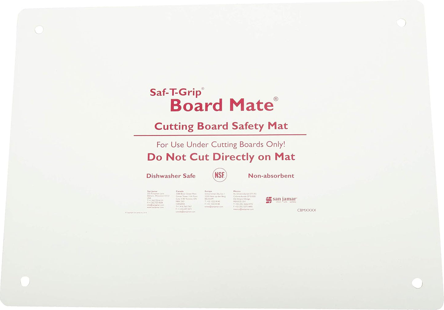 Carlisle FoodService Products CBM1016 Saf-T-Grip Board-Mate Nonslip Cutting Board Mat, 16" Width x 10" Height (Pack of 1)