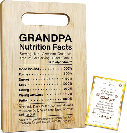 Best Dad Ever Bamboo Cutting Board, Grilling Gift For Men, Funny Charcuterie Boards for Home Kitchen Decor, Father's Day Birthday Gifts for Dad from Daughter Son -047