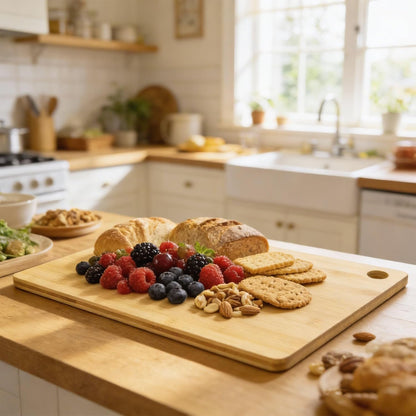 Utoplike Extra Large XXXL Bamboo Cutting Board 24 x16 Inch, Largest Wooden Butcher Block for Turkey, Meat, Vegetables, BBQ, Over the Sink Chopping Board with Handle and Juice Groove, Thickness 1.25"