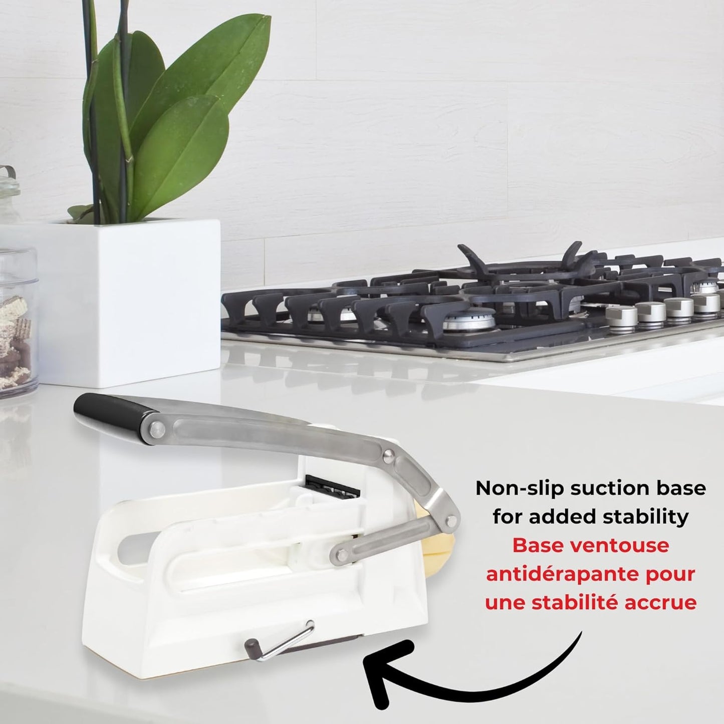 Starfrit Pro Fry Cutter & Cuber - 3-in-1 - Homemade French Fries, Slices and Diced Cubes Potato & Vegetable
