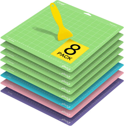 Ecraft 12x12 Cutting Mat 3-Pack, Strong/Standard/Light Adhesive, Compatible with Cricut Maker 3/Maker 4/Maker/Explore 3/4/Air 2/One, Variety Adhesive Sticky Cutting Mats Accessories