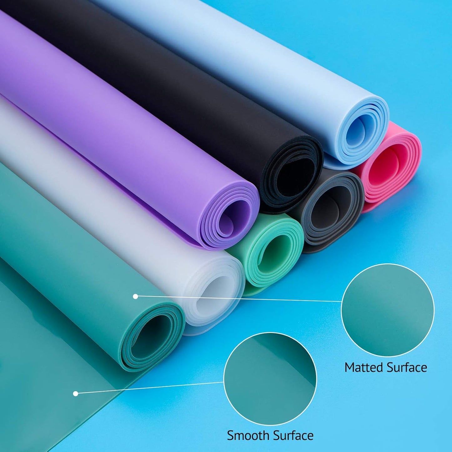 Gartful 25“x17”x0.03“ Silicone Mats for Kitchen Counter, Large Silicone Countertop Protector, Nonskid Heat Resistant Desk Saver Pad, Multipurpose Mat, Placemat, Dark Gray