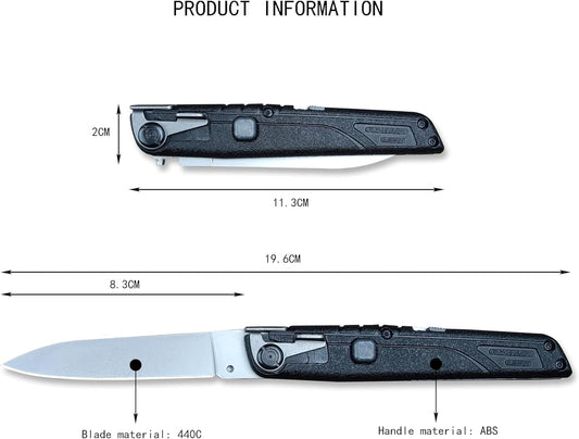 7.7" Assisted Opening Pocket Knife,Small Button Lock EDC Folding Knife for Men Women, Sharp Outdoor Camping Survival Utility Knives Gift