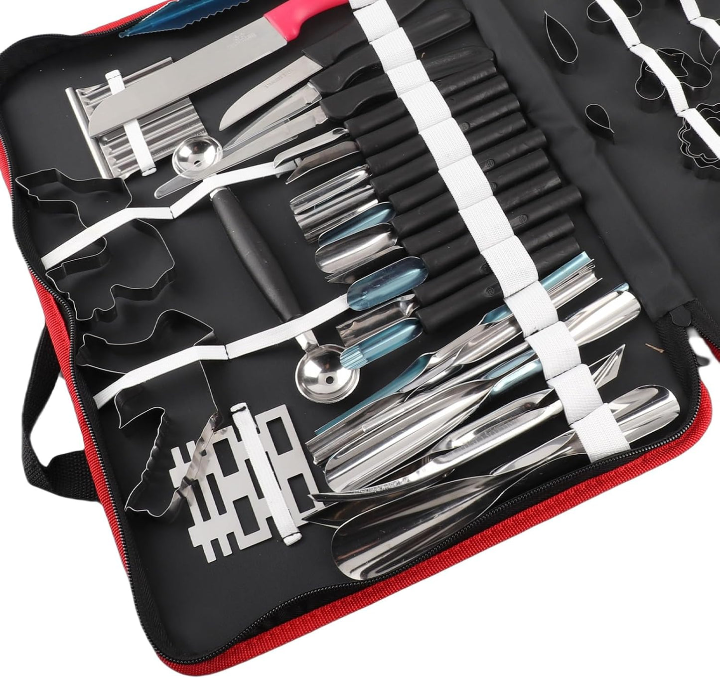 80Pcs Portable Culinary Carving Chiseling Tools Kit Food Vegetable Fruit Garnishing Peeling Cutting Tool Set For Professional Amateur Chef Kitchen Food Carving Art