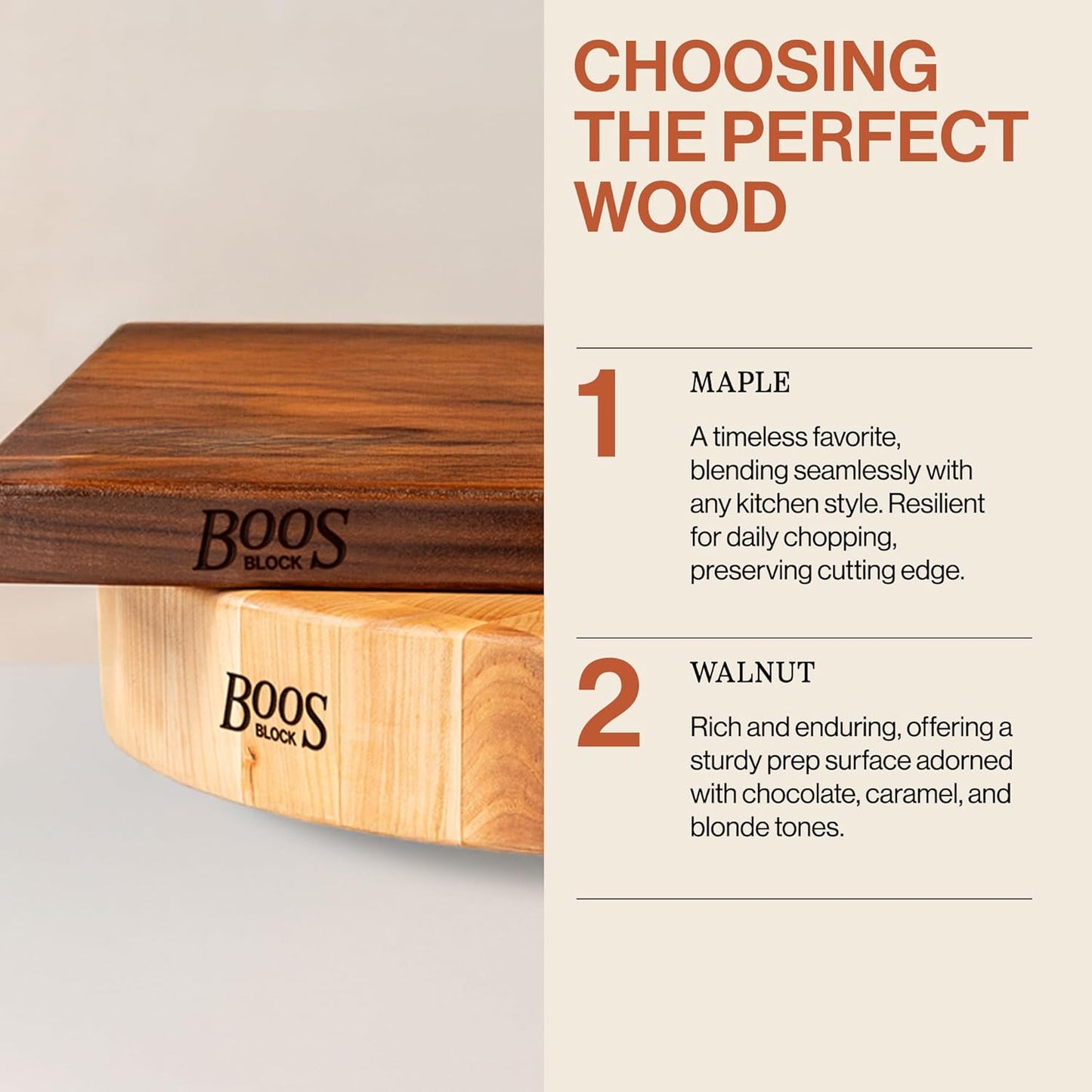 John Boos Prestige Series Rectangular Wooden Maple Cutting Board 18”x12” – 1.25” Thick, 8-lb Reversible Butcher Block with Juice Groove, Edge-Grain & Finger Grip Hole – Made in the USA