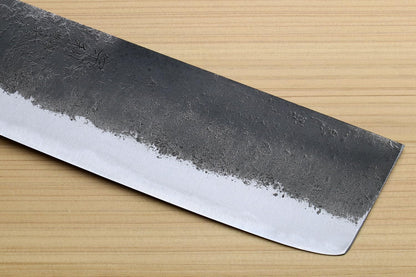 Yoshihiro Nashiji High Carbon White Steel #2 Japanese Nakiri Vegetable Knife with Cocobolo Wood Handle (6.5'' (165mm) & Saya)