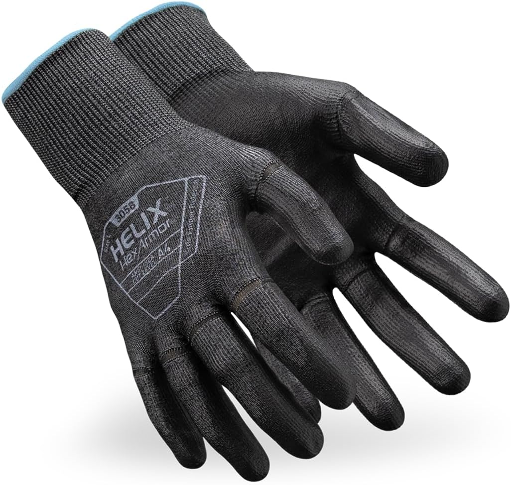 HexArmor Cut-Resistant Impact Protection Polyurethane Palm Knit Work Gloves | Helix® Core 3012