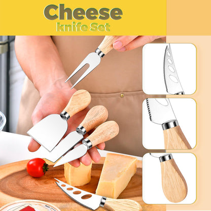 Charcuterie Boards Accessories Gold Charcuterie Utensils Cheese Butter Spreader Knife Set with Wooden Handles Small Serving Tongs Mini Forks and Spoons Flags Toothpick for Party Platter Appetizers