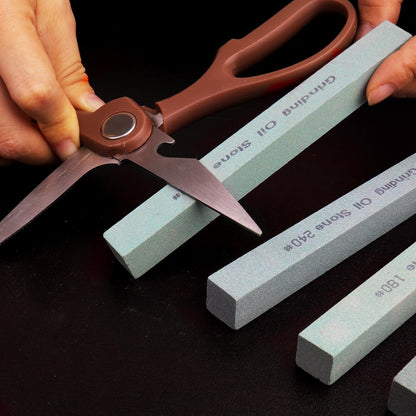 4Pcs Square Sharpening Stone Set -Grits 150#, 180#, 240#, 320# Green Silicon Carbide Honing Whetstone Kit for Moldels, Metal & Knife Cutting Tools (150 * 20 * 10mm)