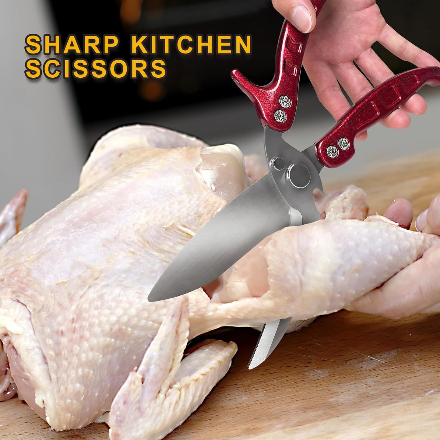 Herb Scissors, Shallot Scissors, Multipurpose 5 Blade Kitchen Herb Shears, Herb Cutter with Safety Cover and Cleaning Comb for Chopping Shallot Basil Chive Parsley