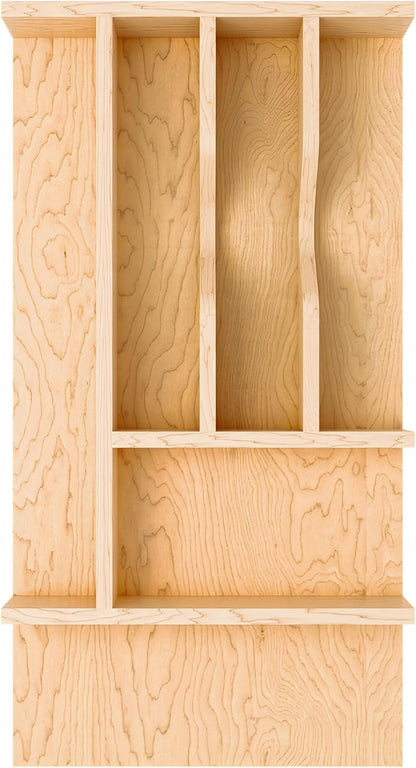 Rev-A-Shelf Natural Maple Right Size Utensil Insert Home Storage Kitchen Organizer 7 Compartment Drawer Accessory, 19 1/4" x 19 1/2", 4WCT-24SH-1