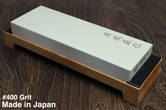 Yoshihiro Professional Grade Toishi Japanese Whetstone Knife Sharpener Water Stones (#400 grit)