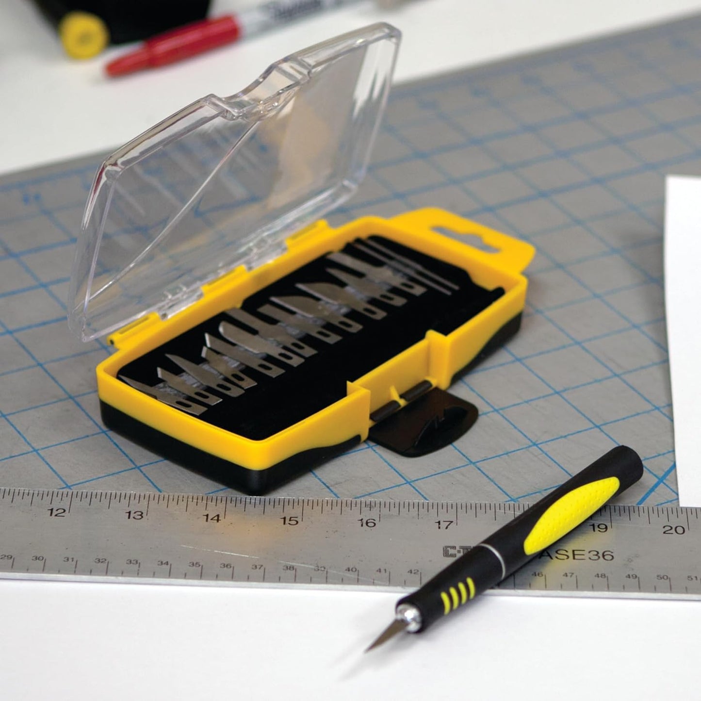 Performance Tool 1440 Versatile Set of Blades for Multiple Uses - Includes Convenient Plastic Storage Case for Easy Organization and Access