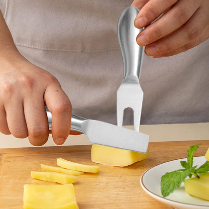 VANRA 6-Piece Cheese Knife Set Mini Stainless Steel Cheese knives with Butter Spreader and Fork for Charcuterie Boards and Cheese Platters