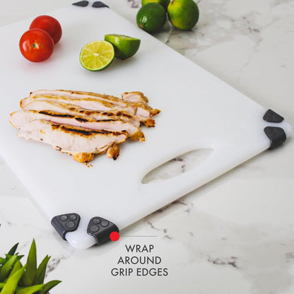 Dexas Non-Slip Cutting Boards with Non-Slip Measuring Guides, 2-Pack. Set includes Boards that measure 13"x 9" and 8"x 6.5"